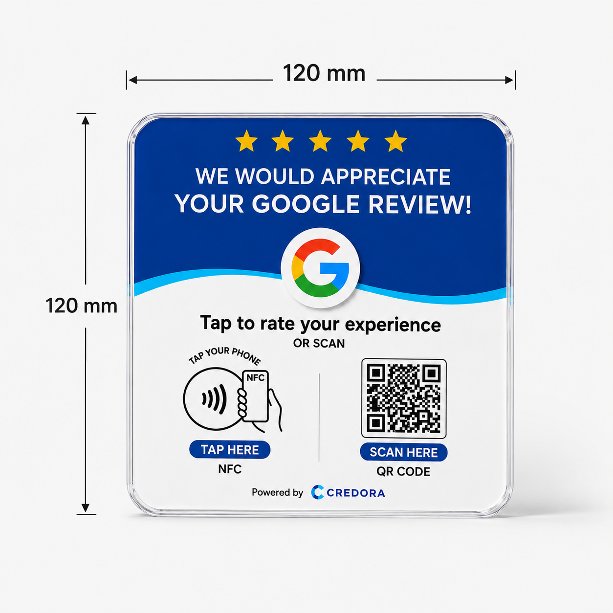 Credora Smart Google Review Plate