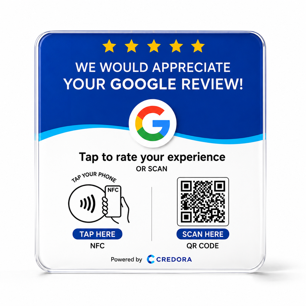 Credora Smart Google Review Plate