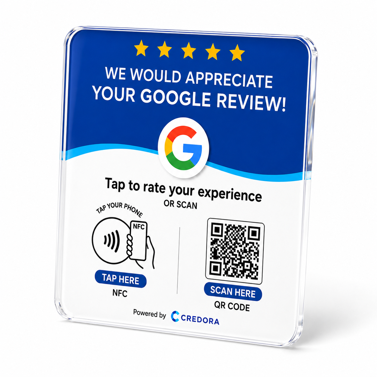 Credora Smart Google Review Plate